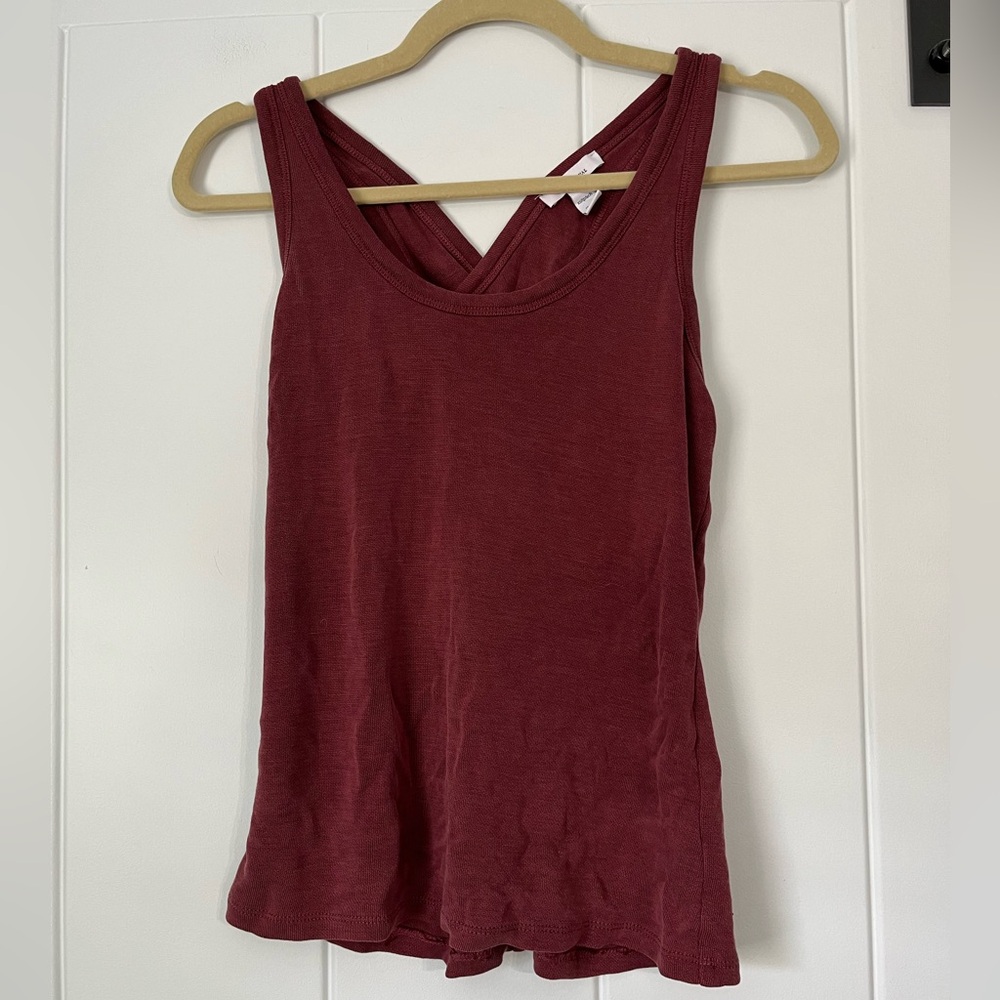 Daily Ritual Red Sleeveless Tank Top with Unique Back